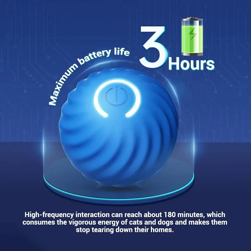 Smart Automatic Dog Toy Ball – Moving, Bouncing, USB Rechargeable Interactive Play