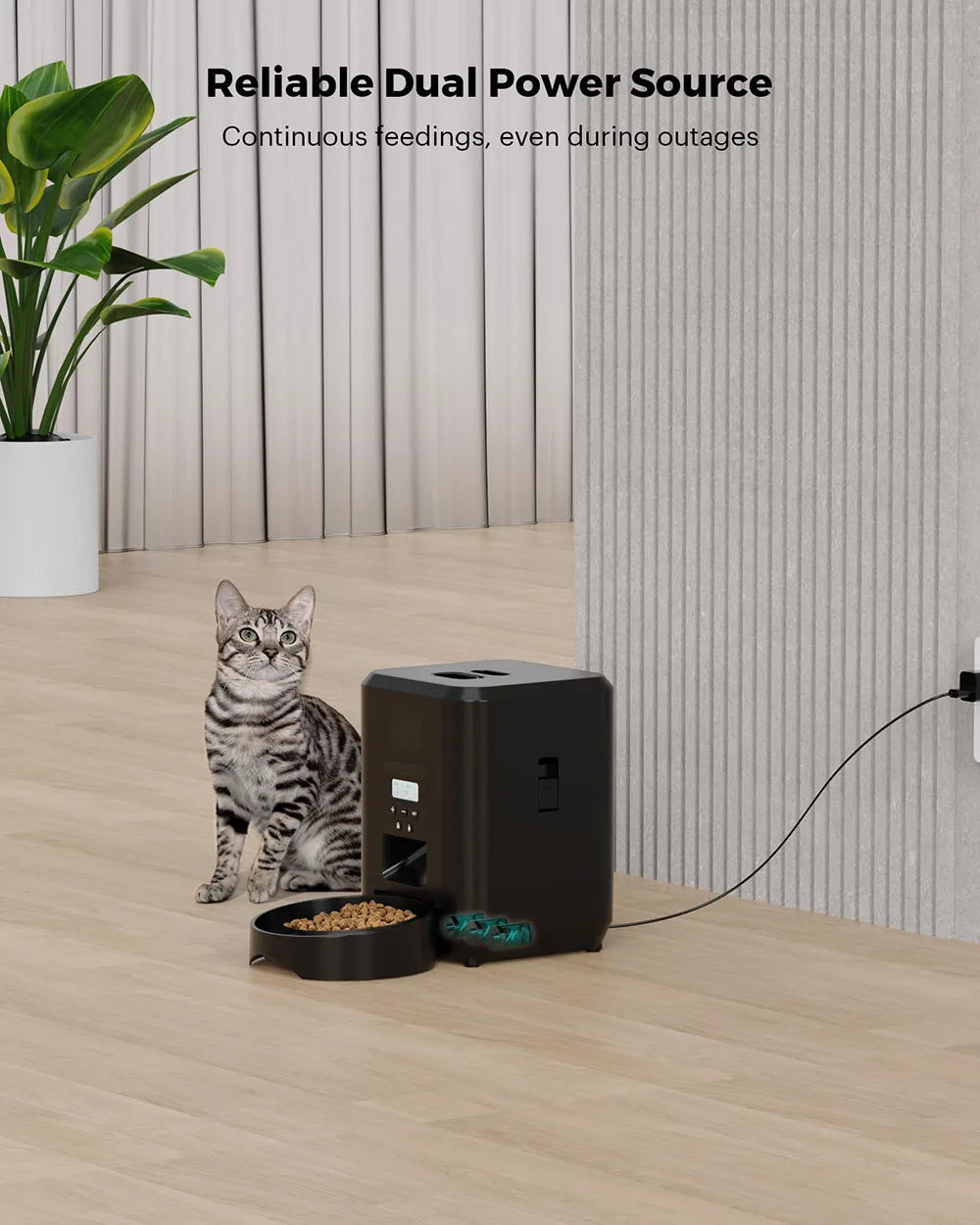 Smart Pet Feeder - Automatic Food Dispenser for Cats & Dogs (Button & WiFi Models)