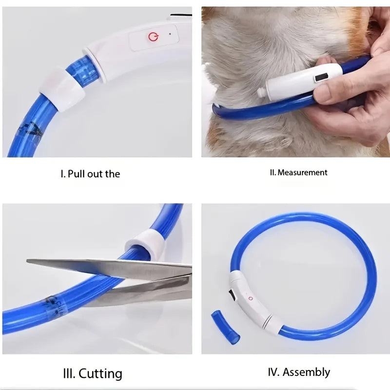 LED Light-Up Dog Collar – Anti-Lost, Reflective, USB Rechargeable