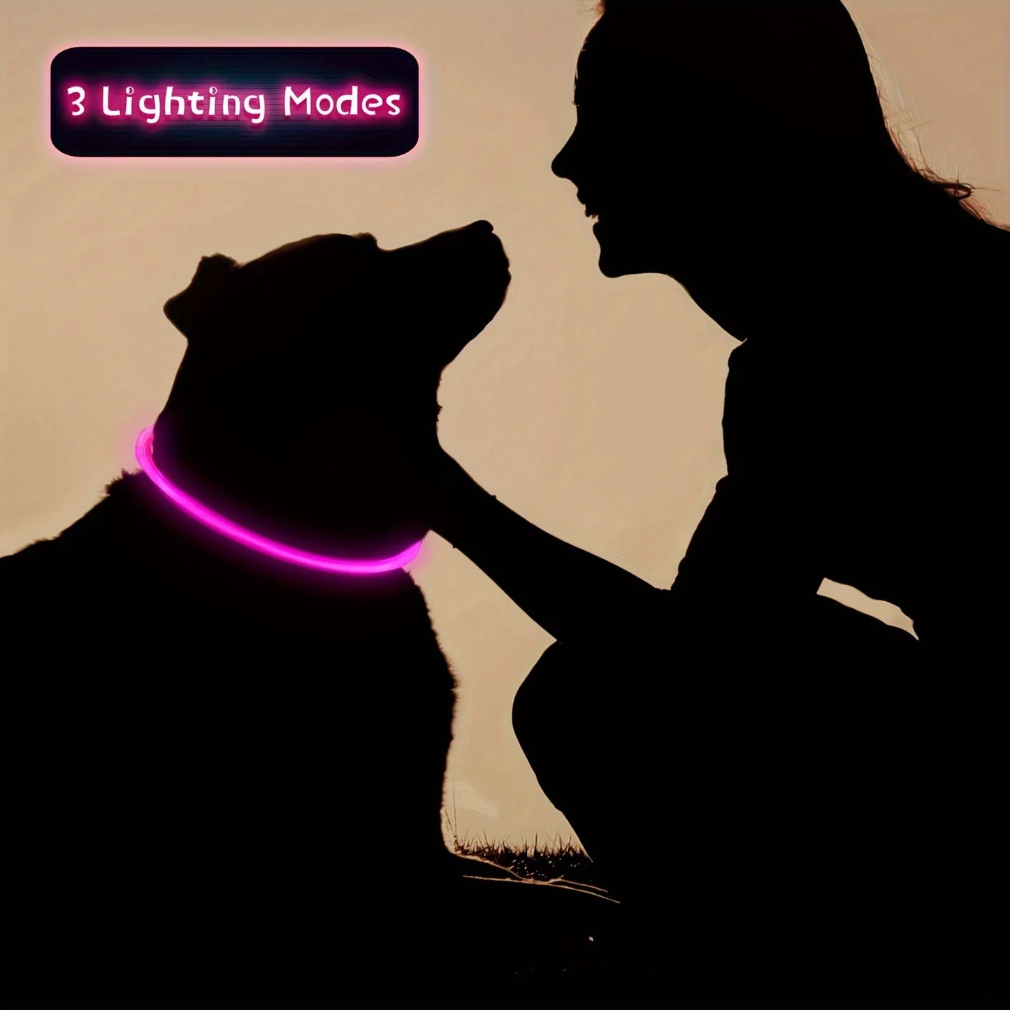 LED Light-Up Dog Collar – Anti-Lost, Reflective, USB Rechargeable