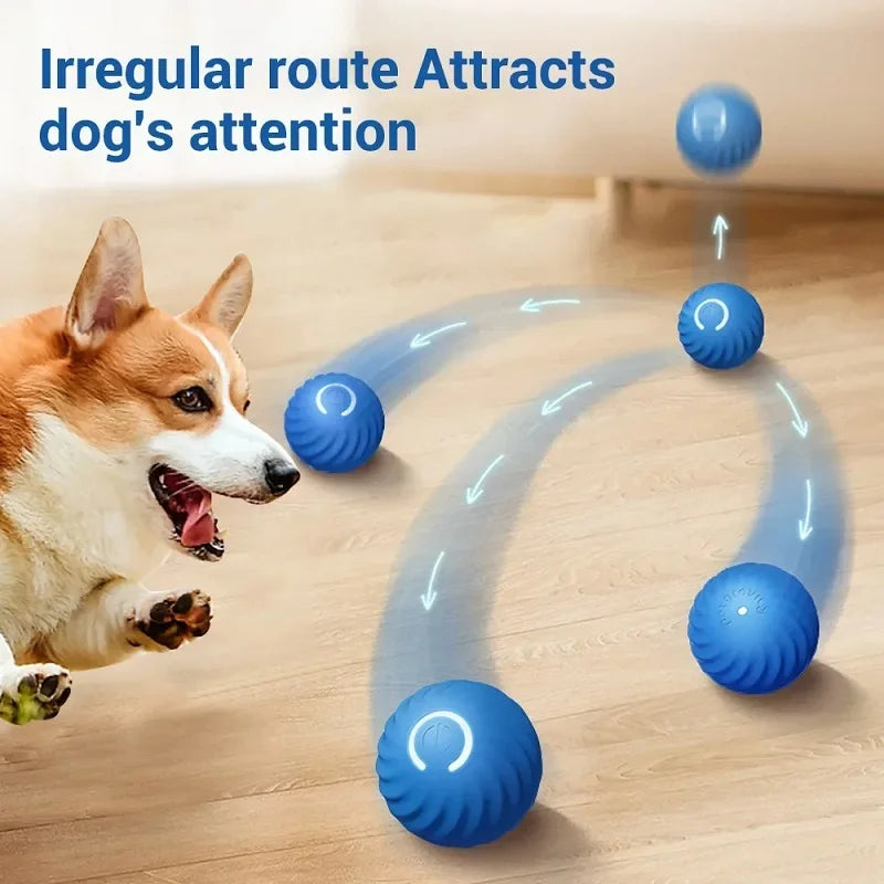 Smart Automatic Dog Toy Ball – Moving, Bouncing, USB Rechargeable Interactive Play