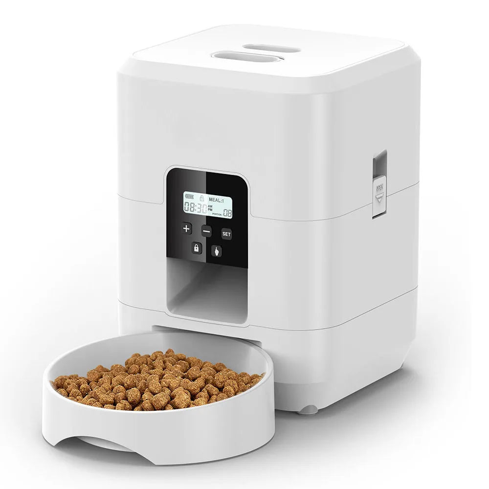 Smart Pet Feeder - Automatic Food Dispenser for Cats & Dogs (Button & WiFi Models)