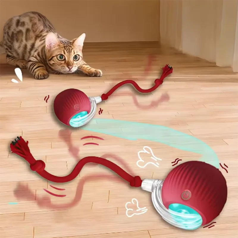 Smart Interactive Cat Toy Ball - Auto-Rolling, USB Rechargeable, Motion Sensor Play