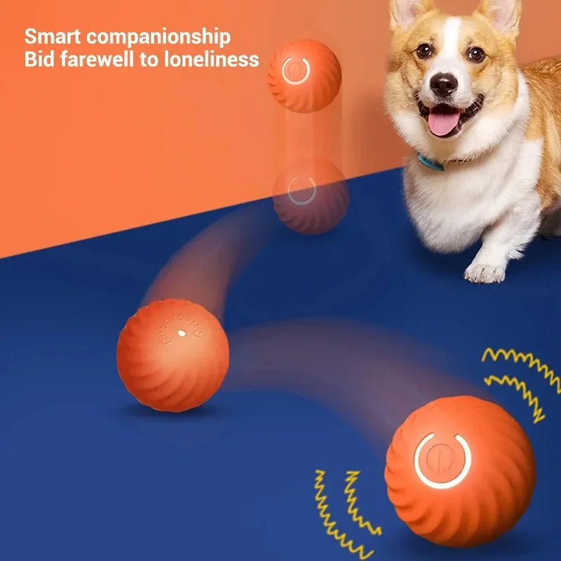 Smart Automatic Dog Toy Ball – Moving, Bouncing, USB Rechargeable Interactive Play