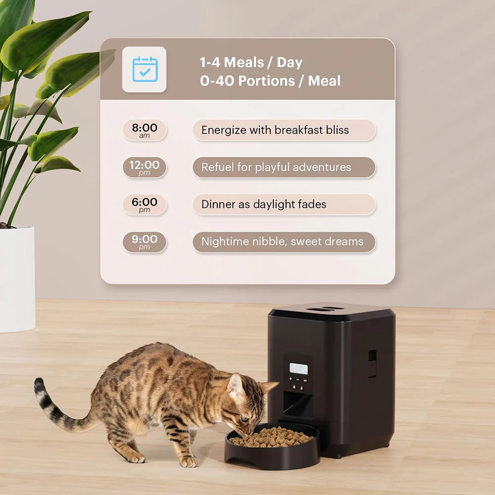 Smart Pet Feeder - Automatic Food Dispenser for Cats & Dogs (Button & WiFi Models)