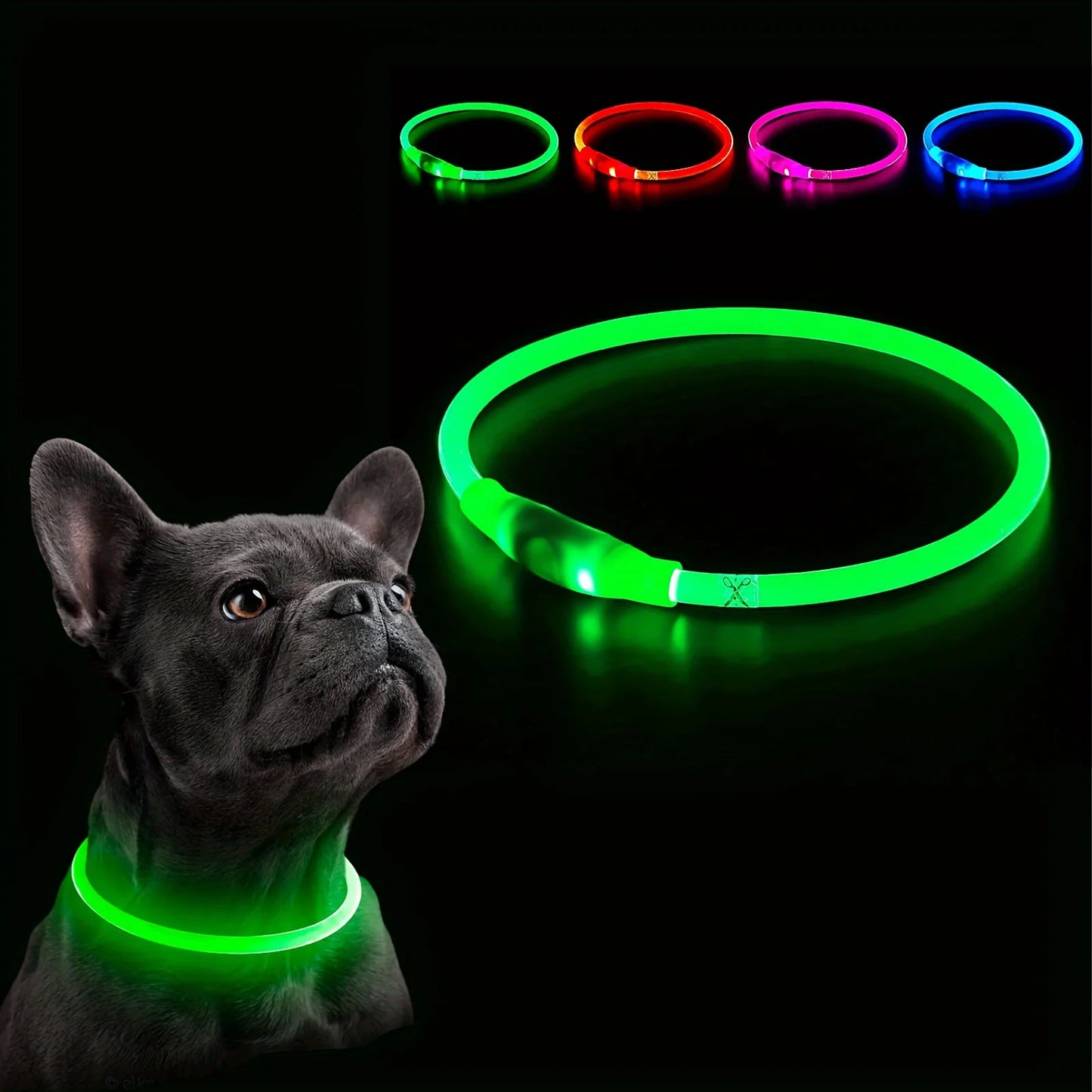 LED Light-Up Dog Collar – Anti-Lost, Reflective, USB Rechargeable