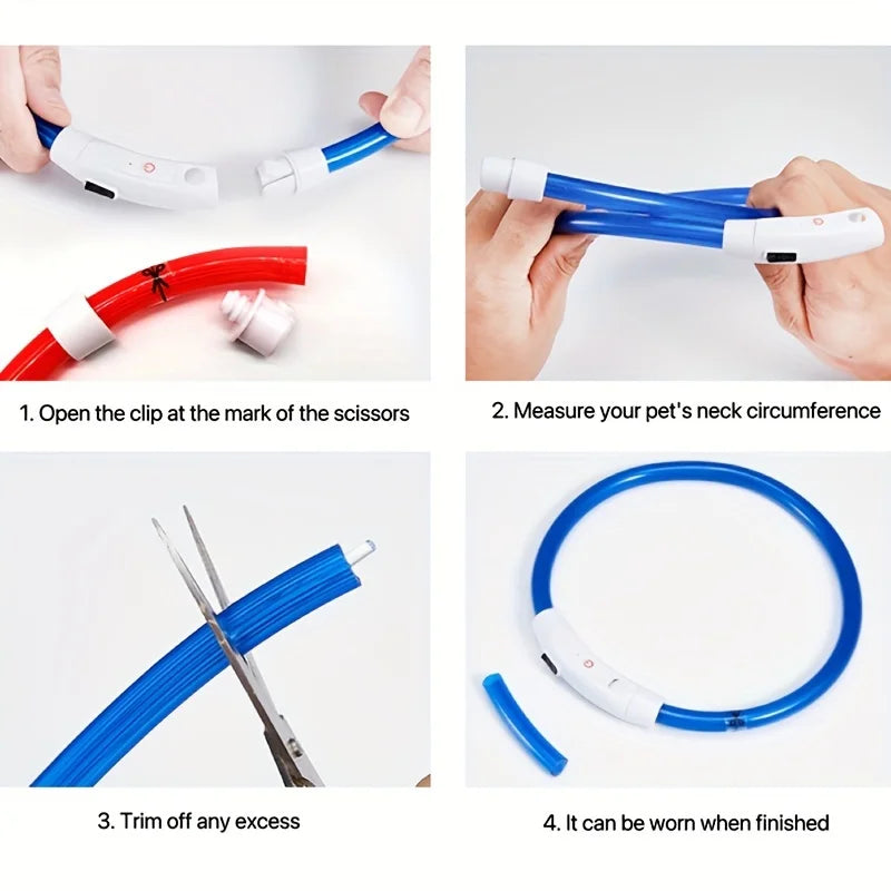 LED Light-Up Dog Collar – Anti-Lost, Reflective, USB Rechargeable